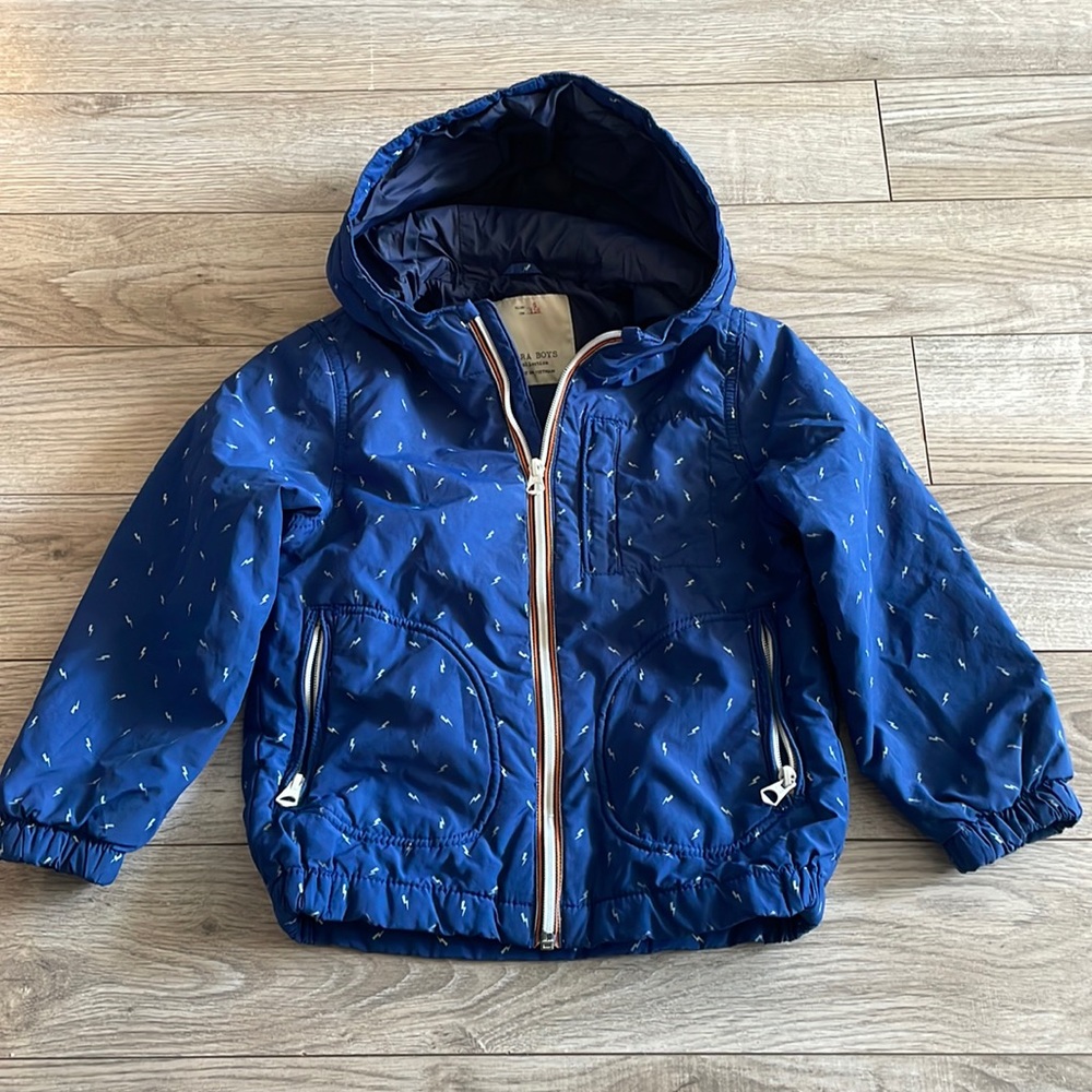 Zara Boys Toddler Hooded Zip Jacket Spring Fall